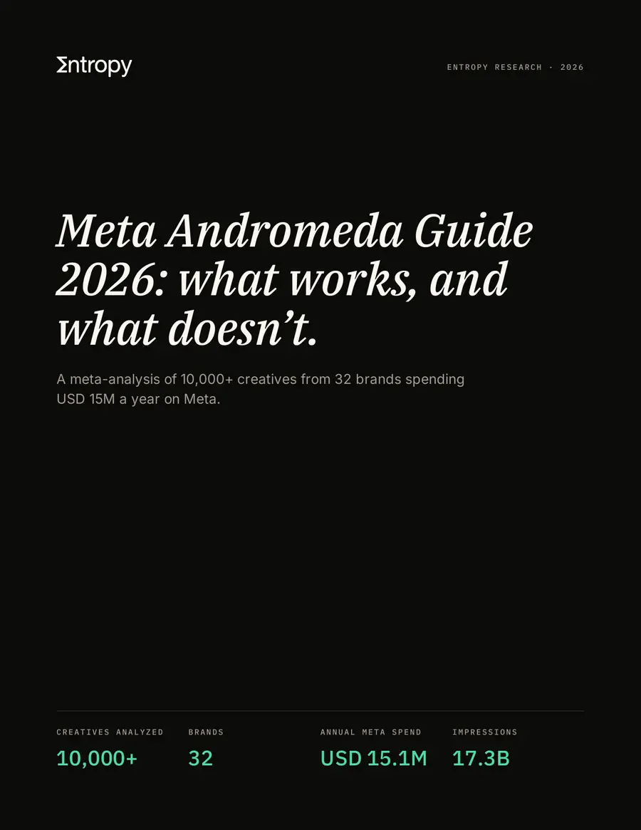 Cover of the Meta Andromeda Guide 2026.